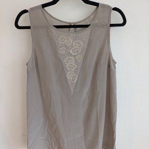 Kimchi Blue Embroidered Silk Tank Top